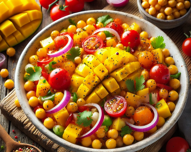 Kichererbsen-Mango-Salat: Ein erfrischendes Geschmackserlebnis für den Spätsommer